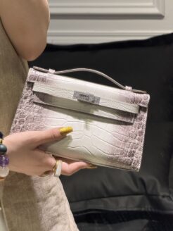CHENZHIXIAN Original handmade bag with cowhide and crocodile pattern 22cm