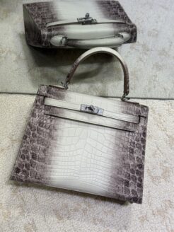 CHENZHIXIAN Original handmade bag with cowhide and crocodile pattern 25cm