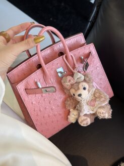 CHENZHIXIAN Original handcrafted bag with cowhide and Ostrich pattern 20cm