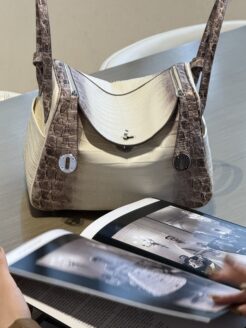 CHENZHIXIAN Original handmade bag with cowhide and crocodile pattern 26cm