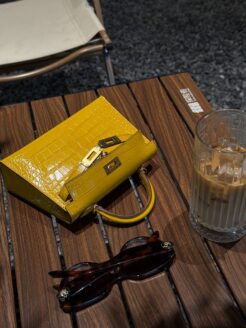 CHENZHIXIAN Original handmade bag with cowhide and crocodile pattern 19cm