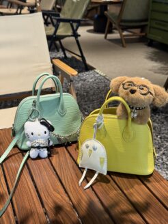 CHENZHIXIAN Original handmade bag with cowhide and crocodile pattern 21cm