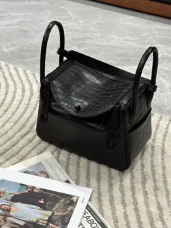 CHENZHIXIAN Original handcrafted bag with cowhide and lizard pattern 26cm