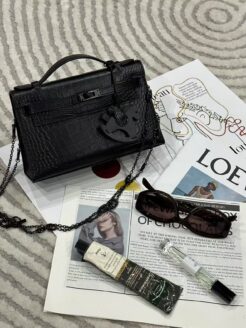 CHENZHIXIAN Original handmade bag with cowhide and crocodile pattern 22cm