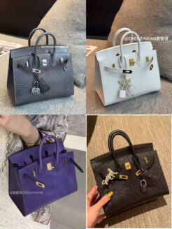 20cm crocodile cowhide handbag